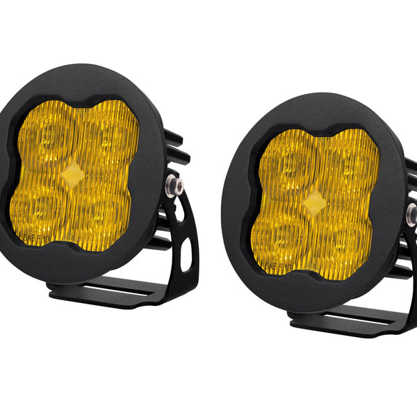 Diode Dynamics - DD6142P - SS3 LED Pod Sport Yellow SAE Fog Round (pair)