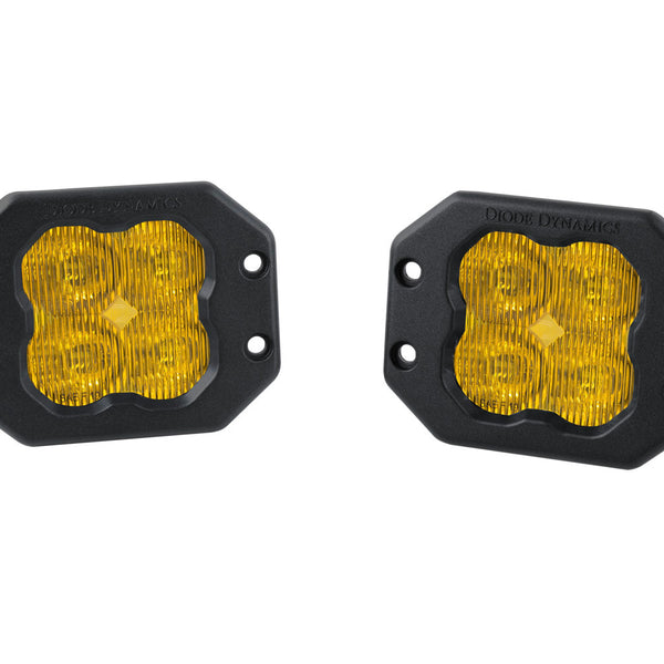 Diode Dynamics - DD6206P - SS3 LED Pod Sport Yellow SAE Fog Flush (pair)