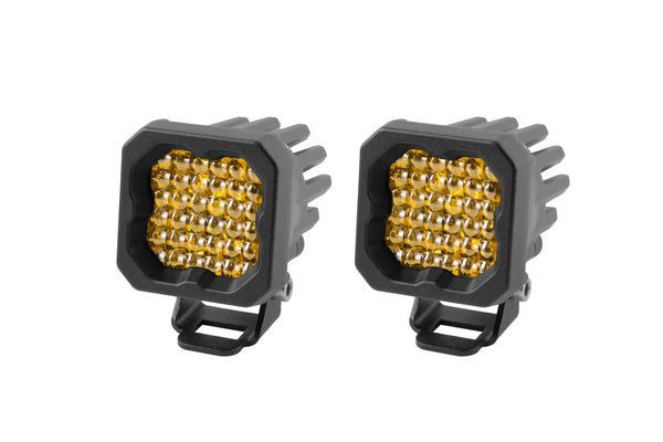Diode Dynamics - Stage Series C1 LED Pod Sport Yellow Flood Standard ABL (pair)