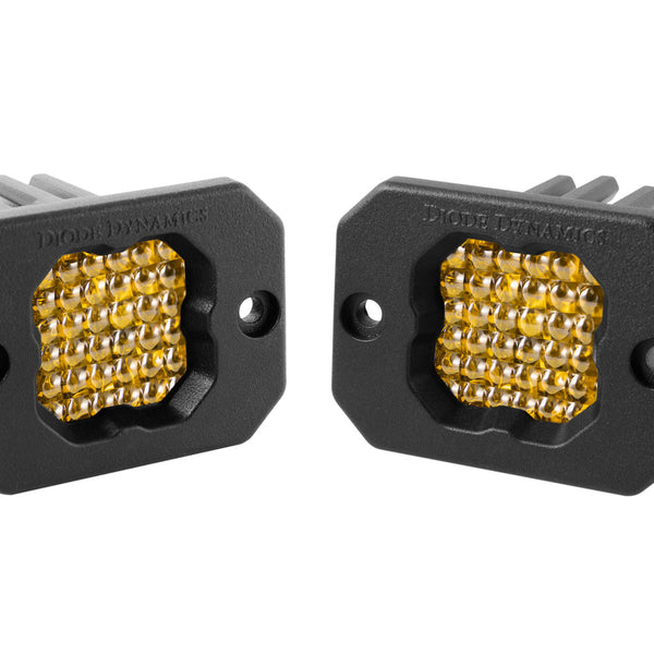 Diode Dynamics - Stage Series C1 LED Pod Pro Yellow Flood Flush ABL (pair)