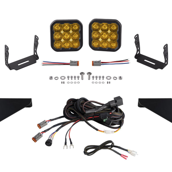 SS5 Bumper LED Pod Light Kit For 2021-2022 Ford F-150 Pro Yellow Driving